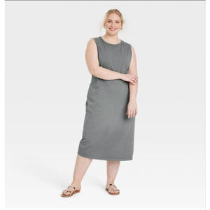 Women’s Knit Midi Shift Dress – Universal Thread™ Gray | Size XXL | NWT